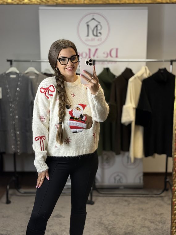 Mikulásos pulóver-vajszín