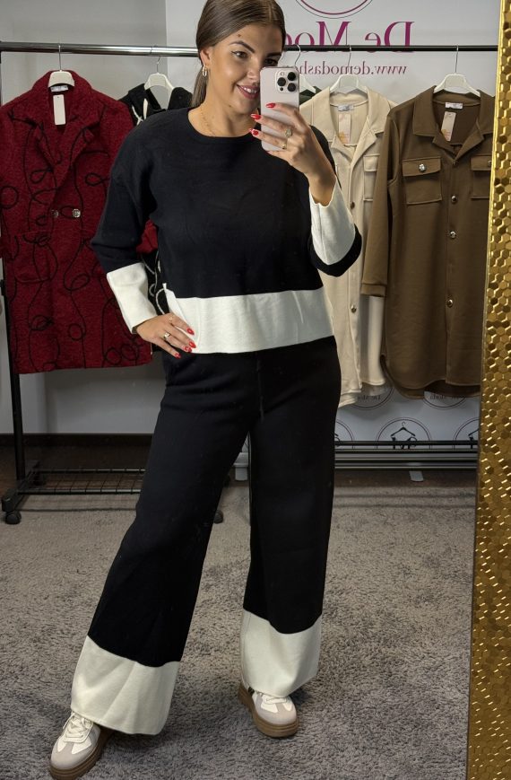 Fekete/fehér melegítő szett