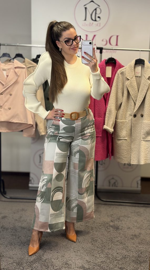 Prémium minőségű,elasztikus,gumis derekú nadrág ajándék övvel-keki alap