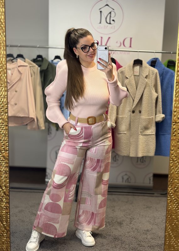 Prémium minőségű,elasztikus,gumis derekú nadrág ajándék övvel-púder alap