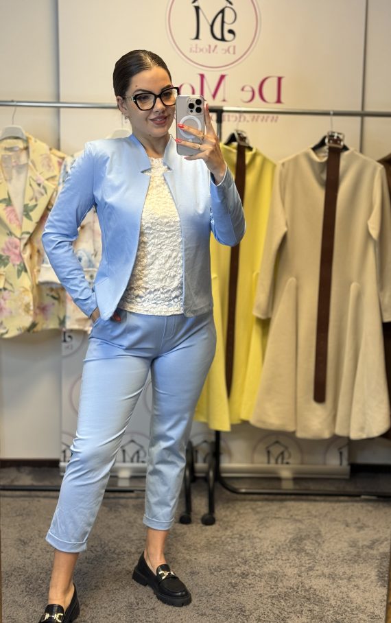 Kétrészes szett,nadrág+blézer-babakék