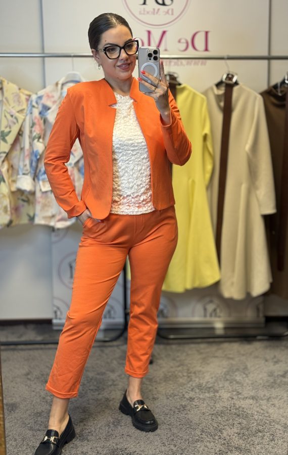 Kétrészes szett,nadrág+blézer-narancssárga