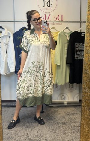 Oversize,safari stílusú,galléros ruha-keki