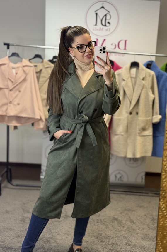 Prémium minőségű velúr hatású kabát-keki