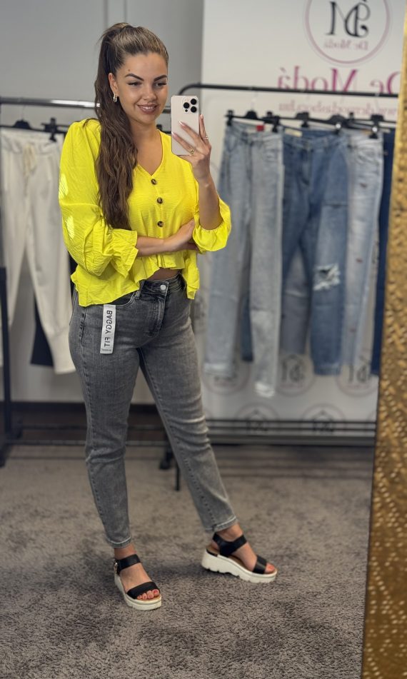 BAGGY fit szürke farmernadrág