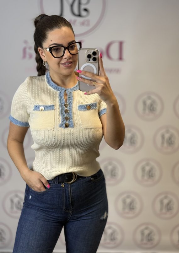 JEANS bézs női poló